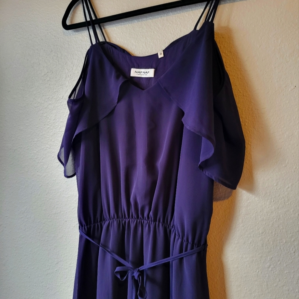 Long/maxi fluid blue navy dress S